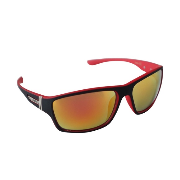 BIOHAZARD UV400 CE Shock Resistant RED Frame Sunglasses w/ Reflective Lens - Picture 1 of 9